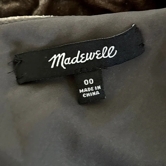 MADEWELL Velvet Button Down Cami Whimsigoth Fairy Grunge Boho Goblincore Size 00 - Picture 2 of 10